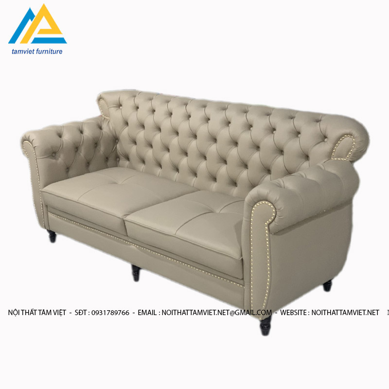 Ghế sofa da tân cổ điển SD-05 sang trọng