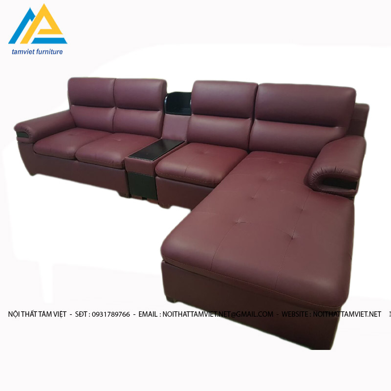 Sofa da góc chữ L hiện đại SD-02