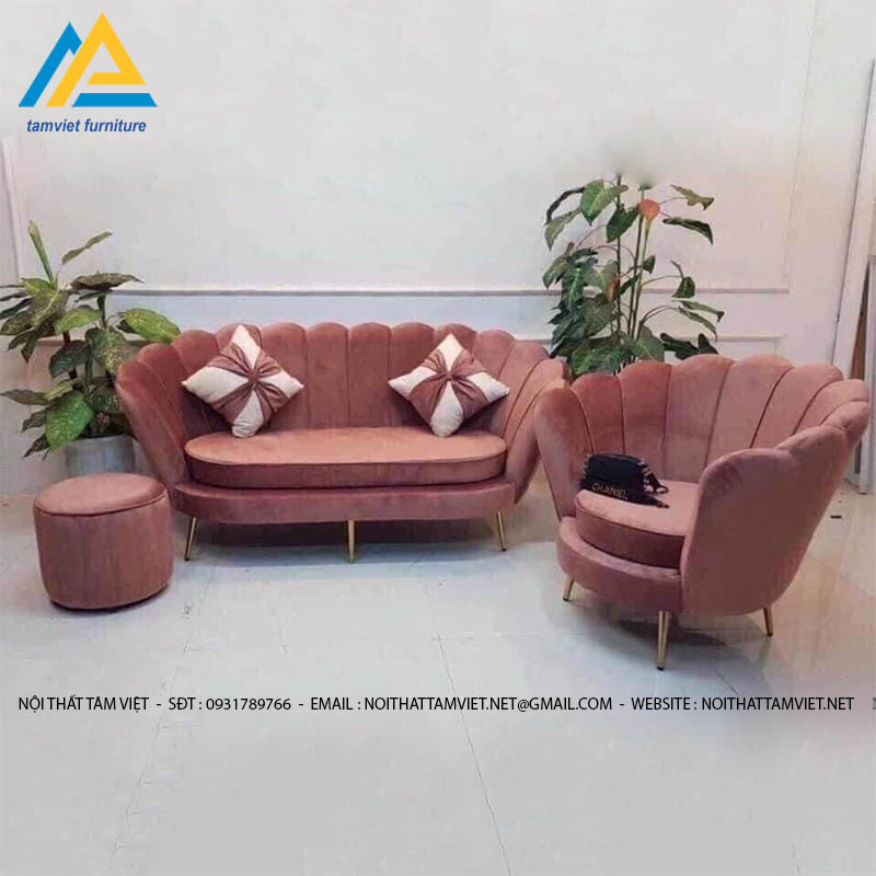 Bộ sofa nỉ vỏ sò cao cấp SN-12