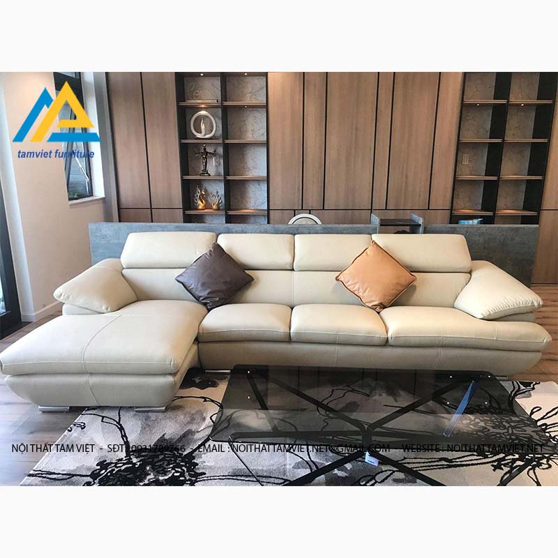 Ghế sofa da góc L cao cấp SD-19