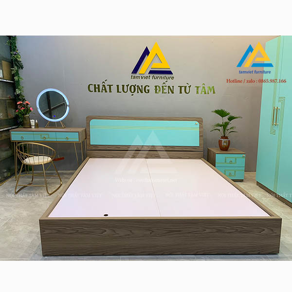 Giường gỗ công nghiệp MDF GCN-18