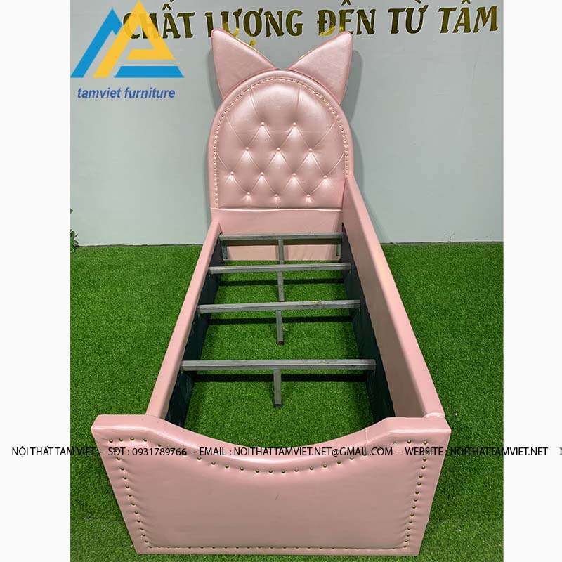 Giường ngủ cho bé gái gỗ công nghiệp GTE-809