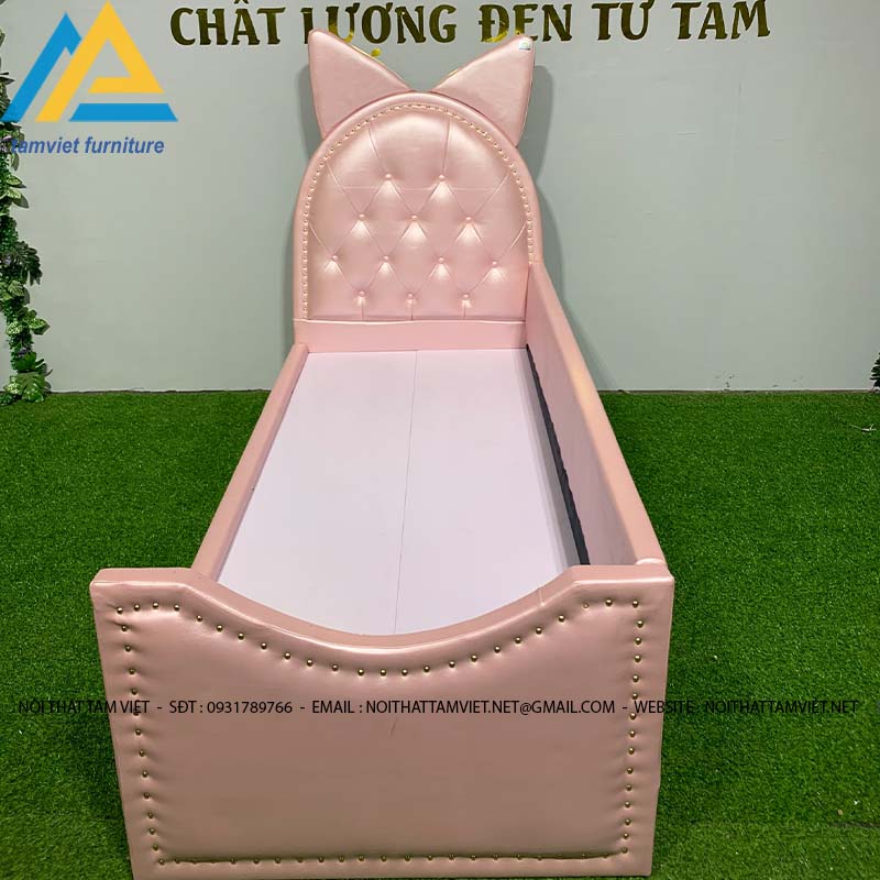 Giường ngủ cho bé gái gỗ công nghiệp GTE-809