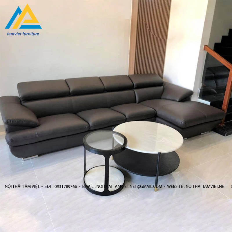 Sofa da chữ L hiện đại SD-16