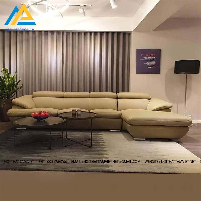 Sofa da chữ L hiện đại SD-16