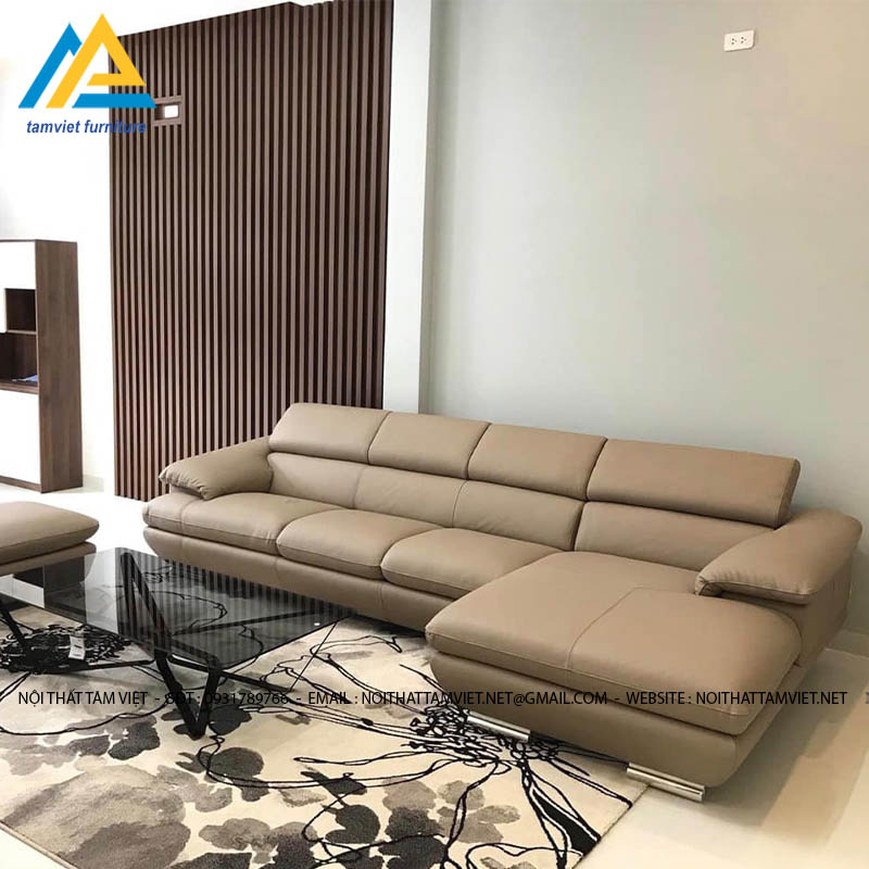 Sofa da góc chân kim loại SD-27